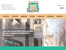 Tablet Screenshot of laplata-hostel.com.ar